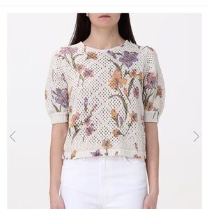 Twinset cotton blend printed sweater